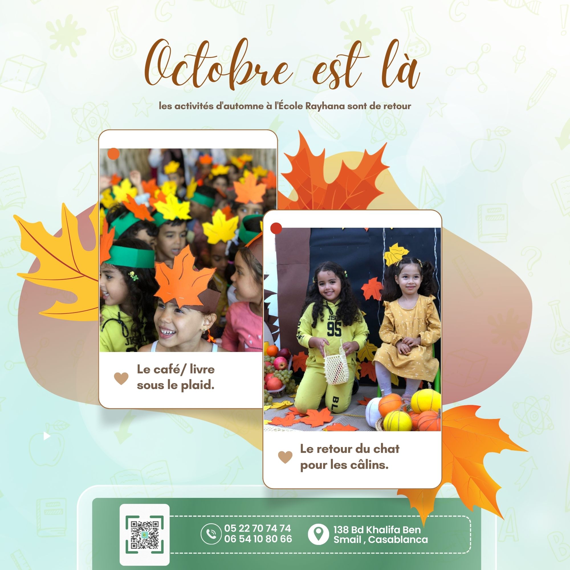 les activités d'automne à l'École Rayhana sont de retour